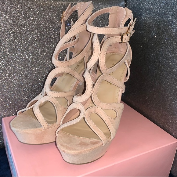 Pink Platform Wedges - Picture 1 of 4